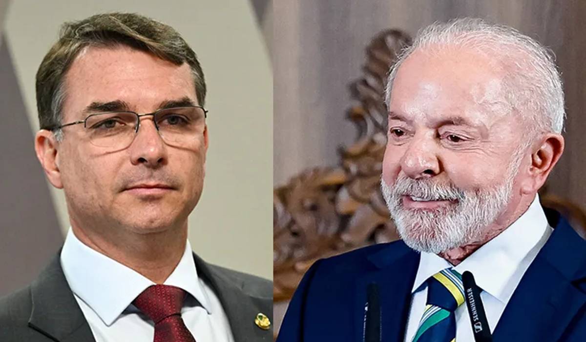 Flávio Bolsonaro e Lula Flávio Bolsonaro e Lula
