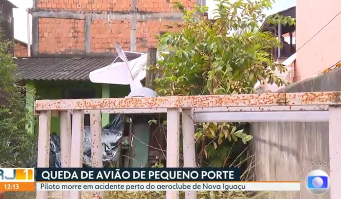 Globo queda de Avião no Rio Globo mostra queda de Avião no Rio - Foto: Reprodução