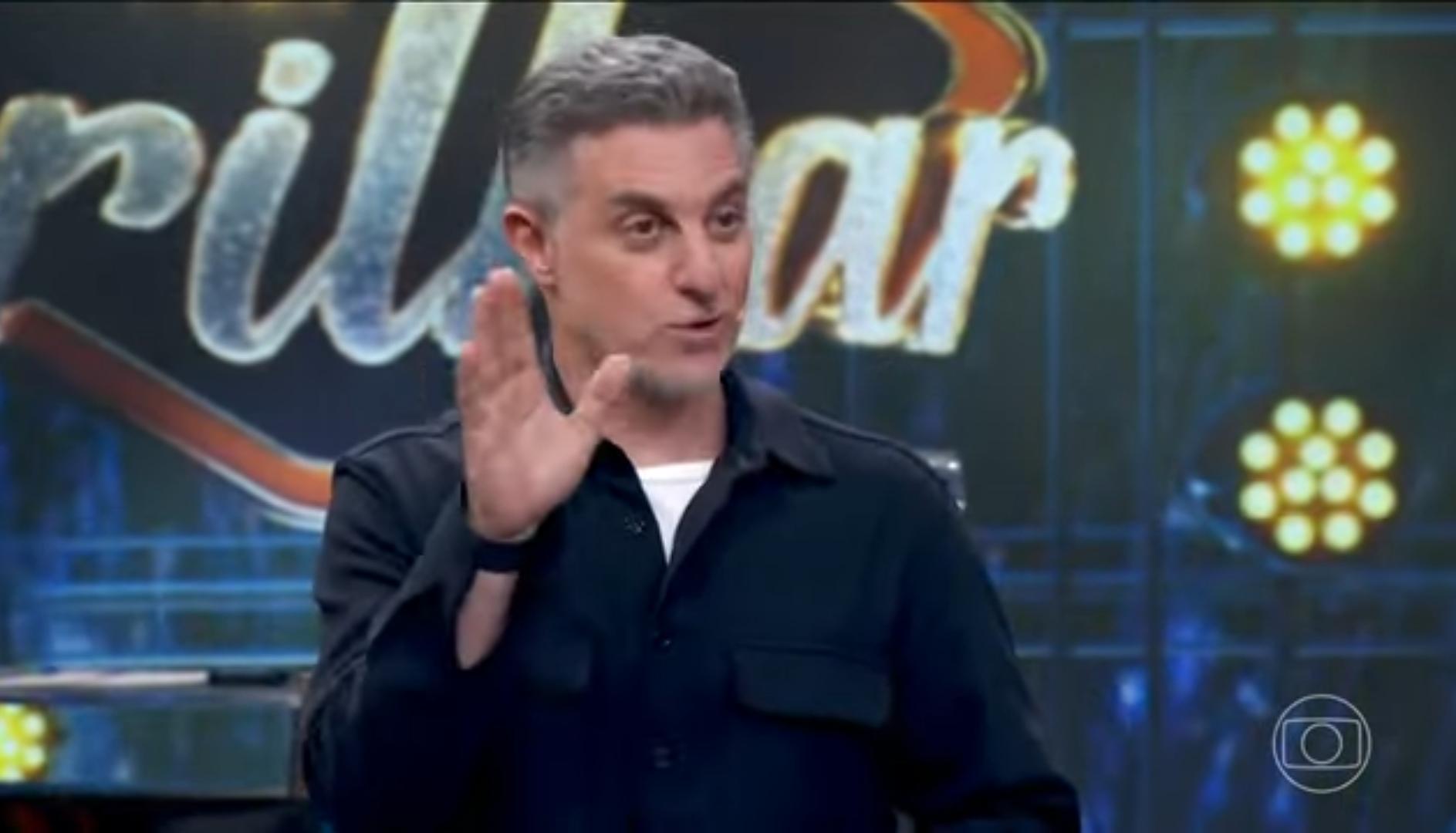 Luciano Huck durante o 'Domingão' - Foto: Reprodução/TV Globo