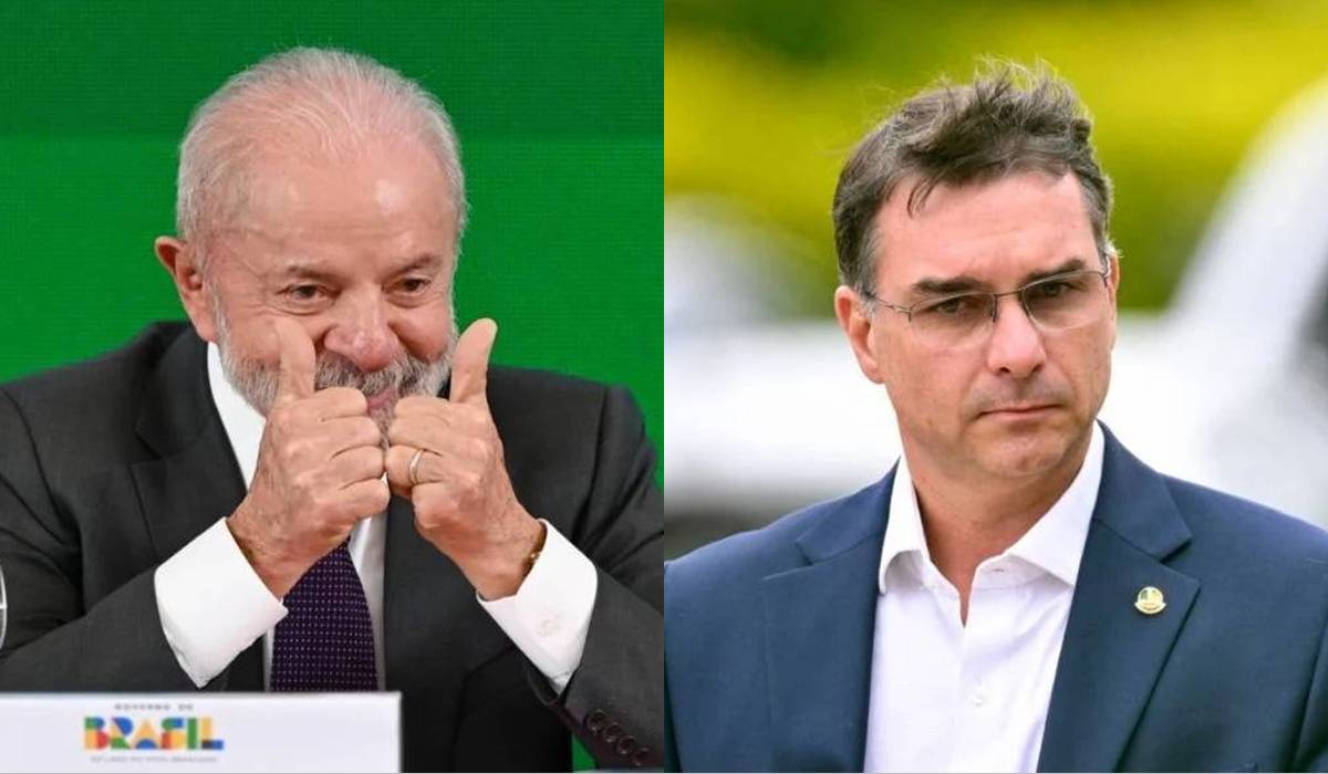Lula e Flávio Bolsonaro Lula e Flávio Bolsonaro