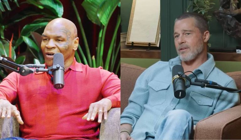 Mike Tyson pega ex-esposa nos braços de Brad Pitt