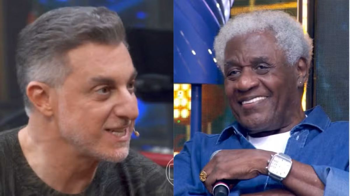 Tony Tornado e Luciano Huck Tony Tornado surpreendeu Luciano Huck ao revelar até quantos anos o pai viveu durante participação no Domingão — Foto: TV Globo