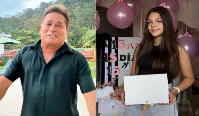 Leonardo tem atitude hilária durante a festa de 15 anos da neta