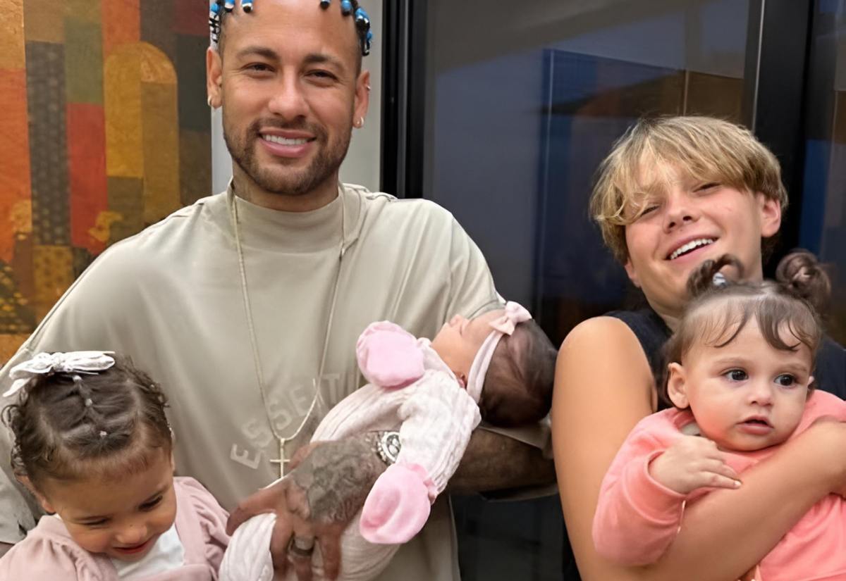 Neymar e filhos Neymar e filhos