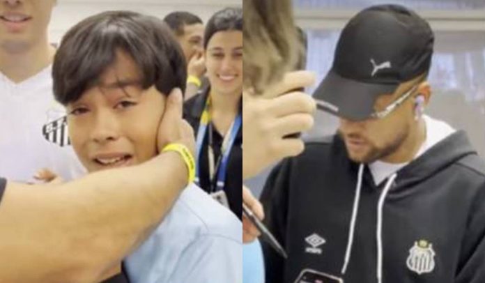 Neymar faz garoto chorar na Neo Química Arena