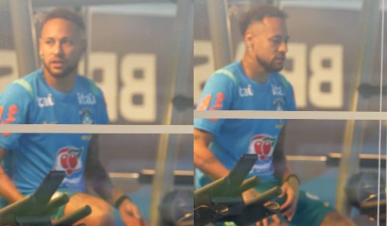 Neymar reaparece em vídeo da CBF treinando em bicicleta após passar por exames