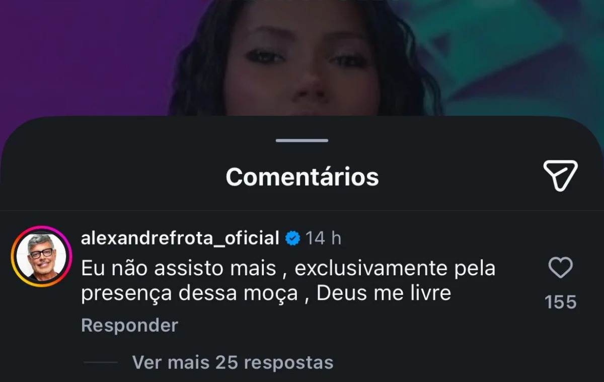Print comentário Alexandre Frota