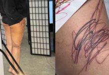 Cantora famosa tatua desenho dos filhos no corpo e causa polêmica: ‘Deveria ter esperado!’