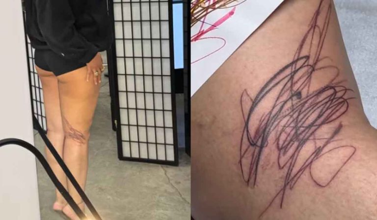 Cantora famosa tatua desenho dos filhos no corpo e causa polêmica: ‘Deveria ter esperado!’