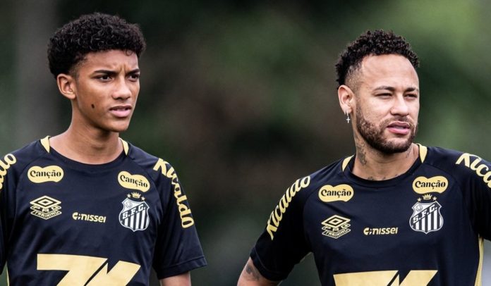 Robinho Jr. e Neymar - Foto: Santos FC