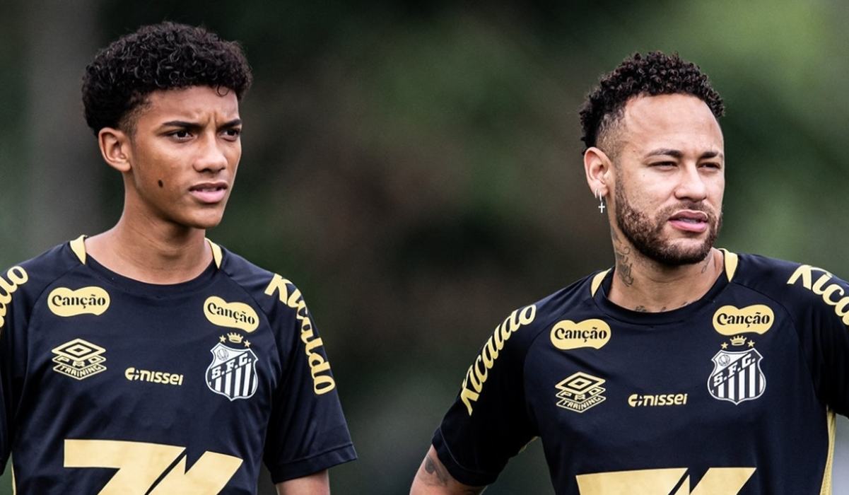 Robinho Jr. e Neymar - Foto: Santos FC