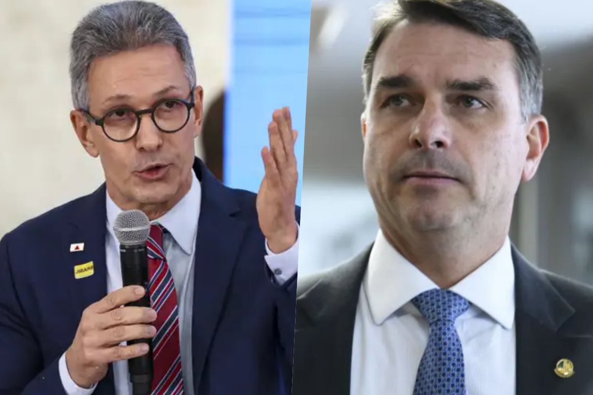 Romeu Zema e Flávio Bolsonaro Romeu Zema e Flávio Bolsonaro