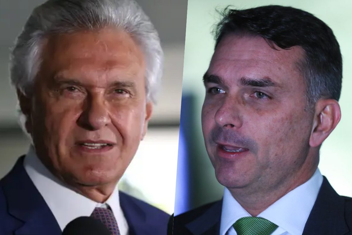 Ronaldo Caiado e Flávio Bolsonaro Ronaldo Caiado e Flávio Bolsonaro