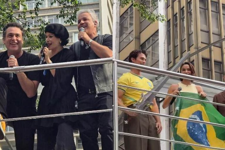 Trem da Alegria solta a voz para receber atores de Mestres do Universo em São Paulo