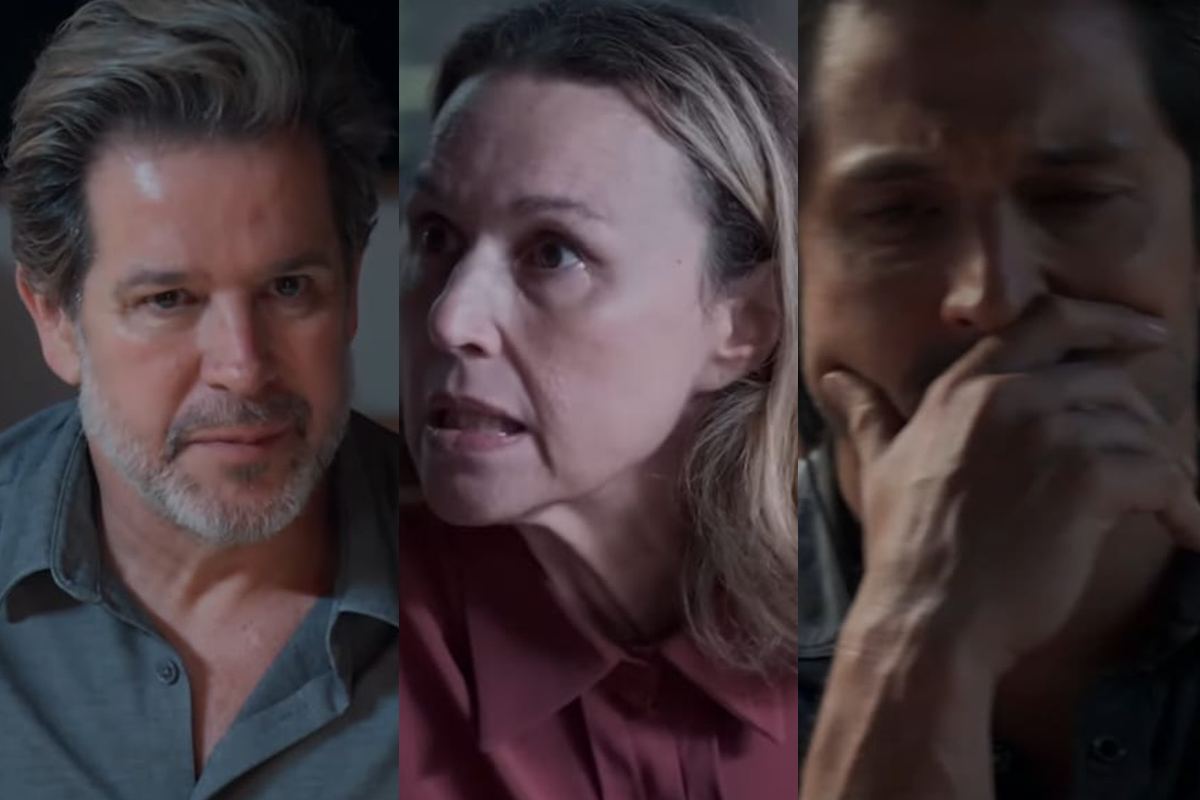 Ferette, Helga e Paulinho em 'Três Graças' - Foto: Reprodução/TV Globo