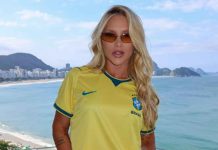 A reação curiosa de Virginia Fonseca após gol de Vini Jr em jogo do Brasil