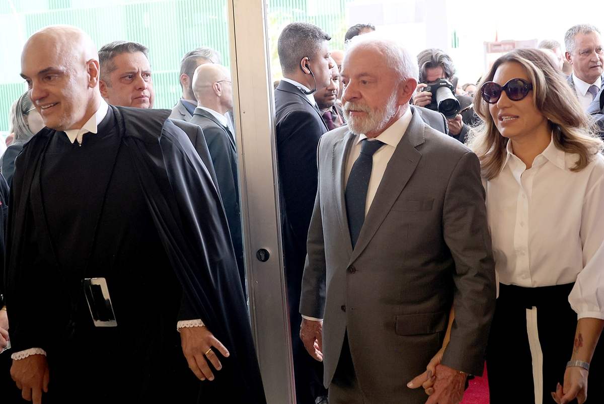 Alexandre de Moraes, Lula e Janja Alexandre de Moraes, Lula e Janja Foto: Luiz Silveira/STF