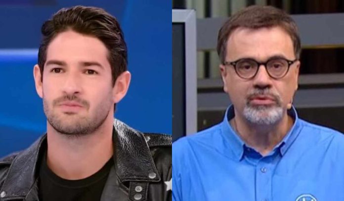 Alexandre Pato e Mauro Beting Alexandre Pato e Mauro Beting (Reprodução: SBT)