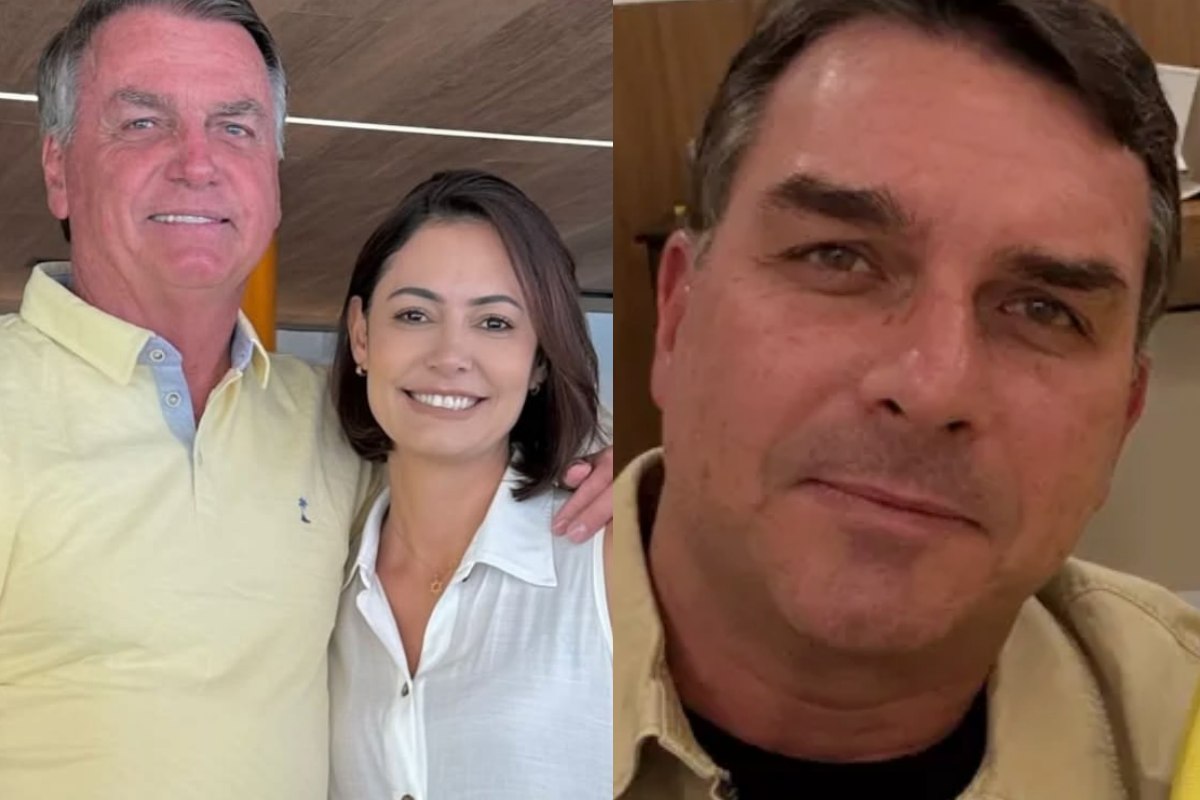 Bolsonaro, Michelle e Flávio