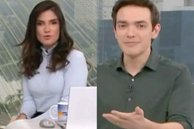 Alessandro Jodar e Sabina Simonato se decepcionam ao vivo ao dar recado no ‘Bom Dia SP’