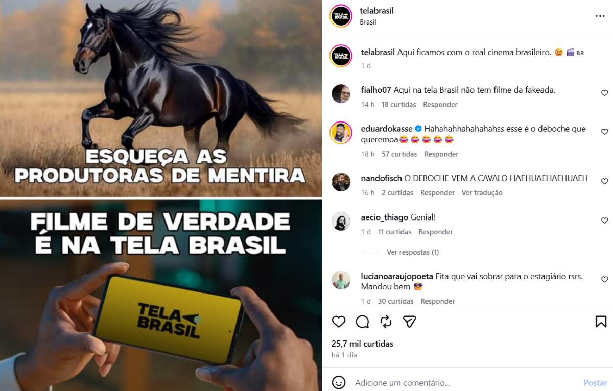 Cavalo Preto na Tela Brasil (Reprodução/ Captura de tela)