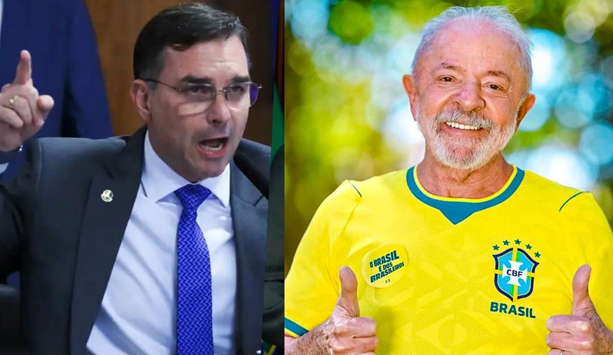 Flávio Bolsonaro e Luiz Inácio Lula da Silva Flávio Bolsonaro e Luiz Inácio Lula da Silva. (Fotos: Divulgação/Agência Brasil/Montagem Área VIP)