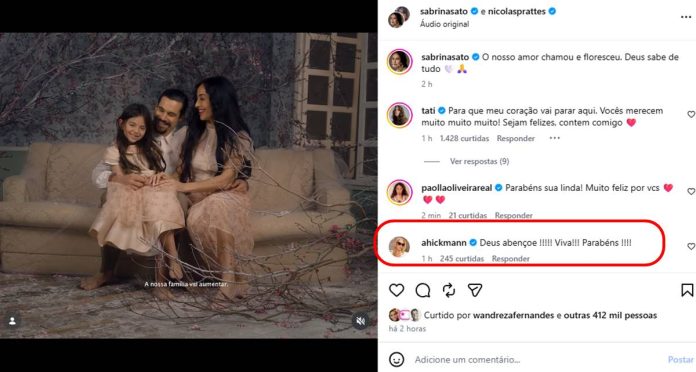 Comentário de Ana Hickmann