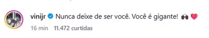 Comentário do Vini Jr Comentário do Vini Jr