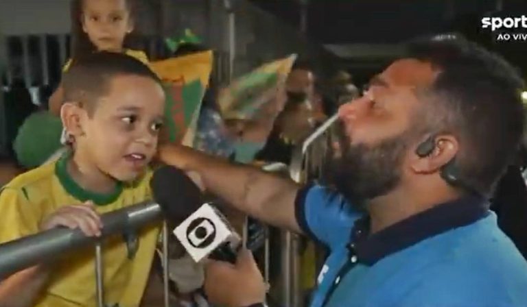 Criança choca repórter da Globo ao falar de Neymar na Copa do Mundo
