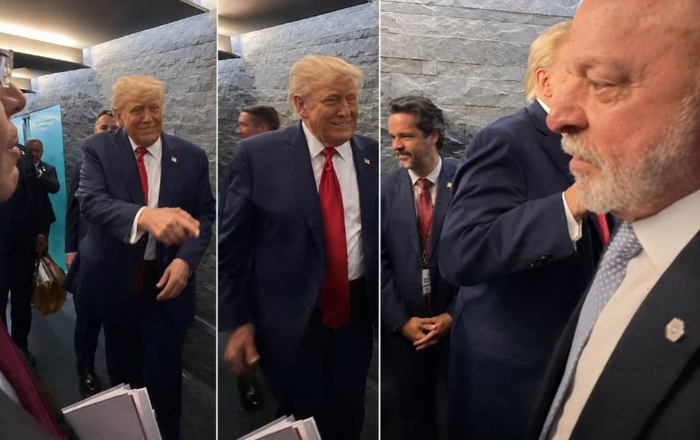 Trump sorri e sela as pazes com Lula: “Você está bem, Lula?”