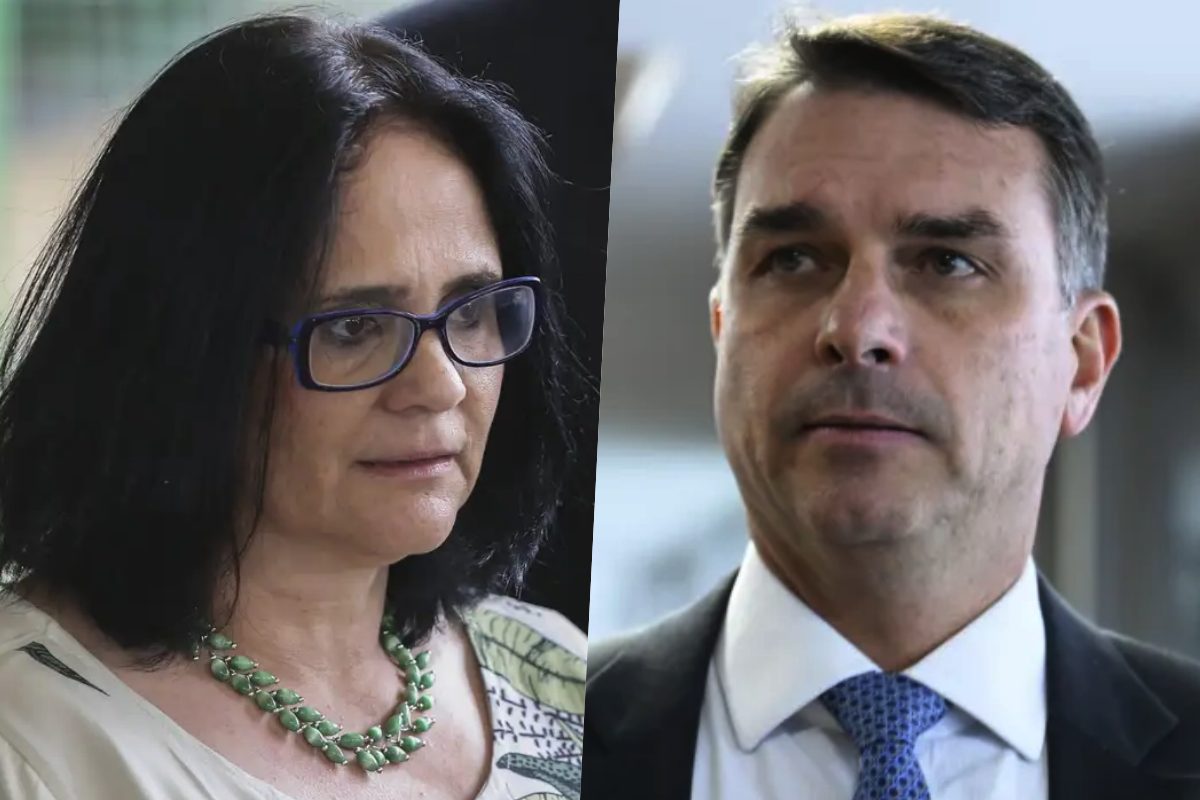 Damares Alves e Flávio Bolsonaro