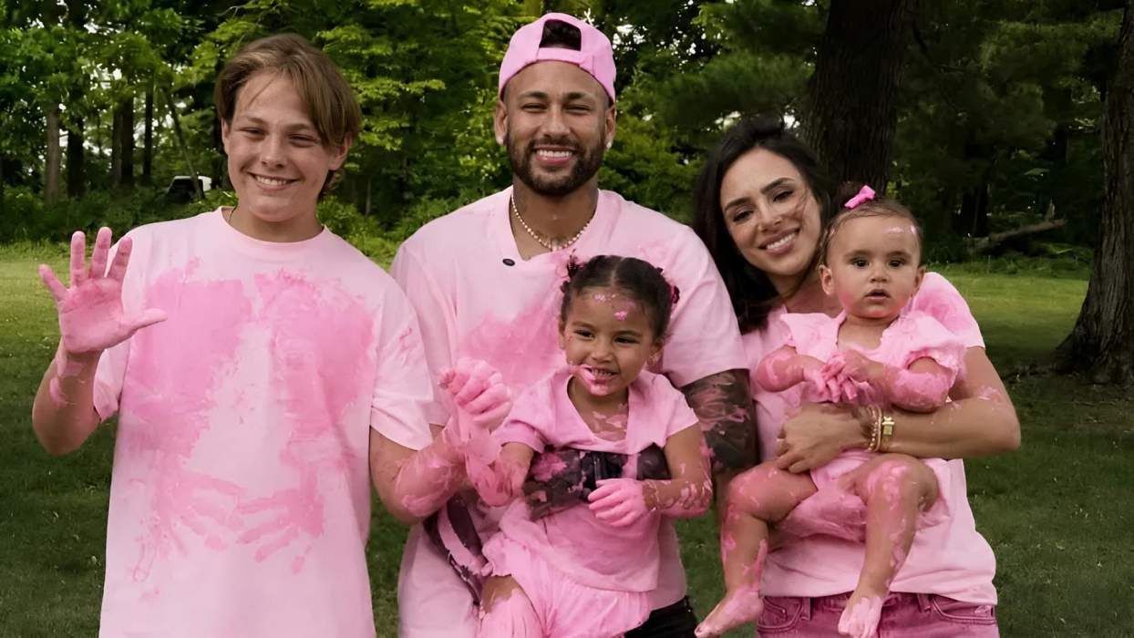Davi Lucca, Neymar, Mavie, Bruna Biancardi e Mel