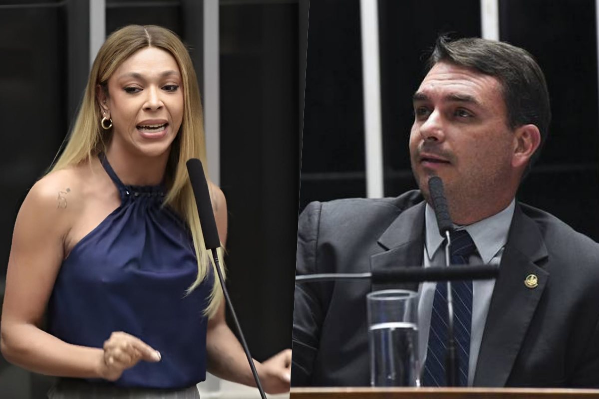 Erika Hilton e Flávio Bolsonaro