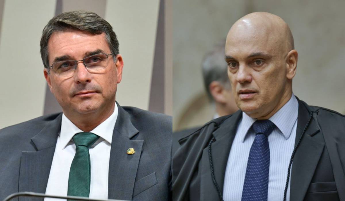 Flávio Bolsonaro e Alexandre de Moraes