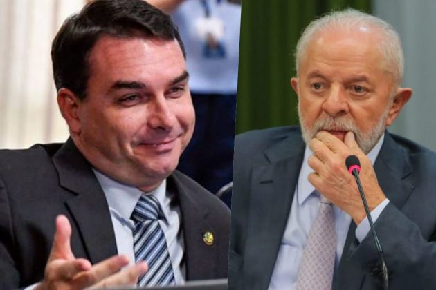 Fl&aacute;vio Bolsonaro e Lula