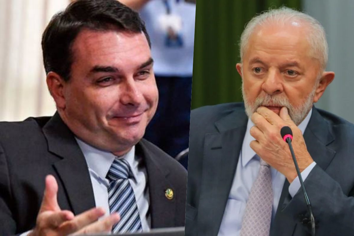 Flávio Bolsonaro e Lula Flávio Bolsonaro e Lula