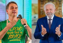 Flávio Bolsonaro surge com 53% dos votos válidos e vence Lula no 2º turno, diz pesquisa