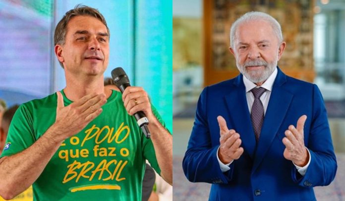 Flávio Bolsonaro e Lula