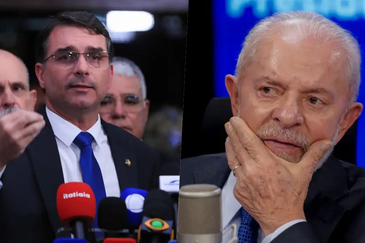 Flávio Bolsonaro e Lula Flávio Bolsonaro e Lula