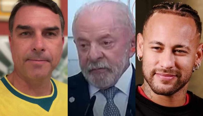 Flávio Bolsonaro, Lula e Neymar Flávio Bolsonaro, Lula e Neymar (Reprodução: Instagram)