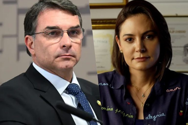 “Ninguém me aborrece”, diz Flávio após acusações de Michelle
