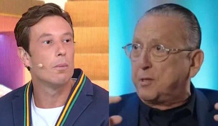 Galvão Bueno Gabriel Cartolano e Galvão Bueno (Reprodução: SBT)