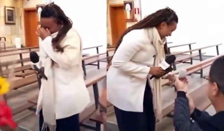 Noivo invade ‘Jornal da Globo’ e pede repórter em casamento ao vivo