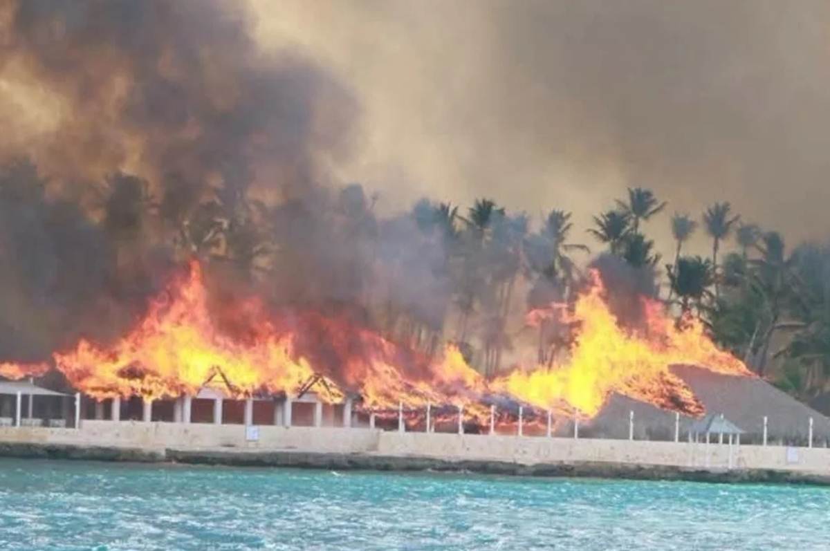 Incêndio em resort - redes sociais