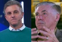 Luciano Huck comete gafe com Carlo Ancelotti e pede desculpas ao vivo