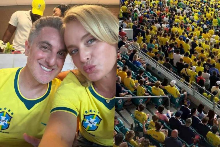 Luciano e Angélica alugam camarote exclusivo, mas filho vai pra galera