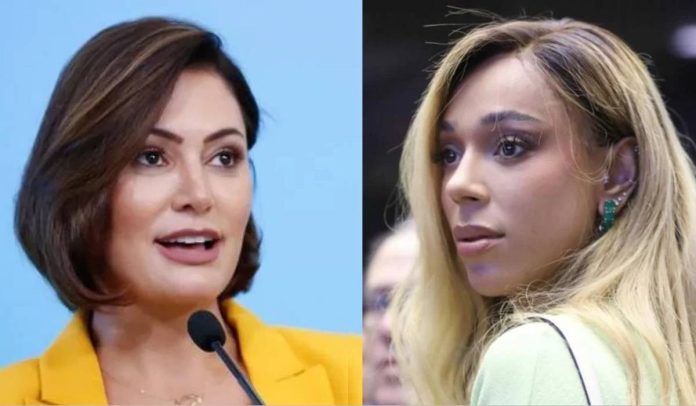 Michelle Bolsonaro e Erika Hilton