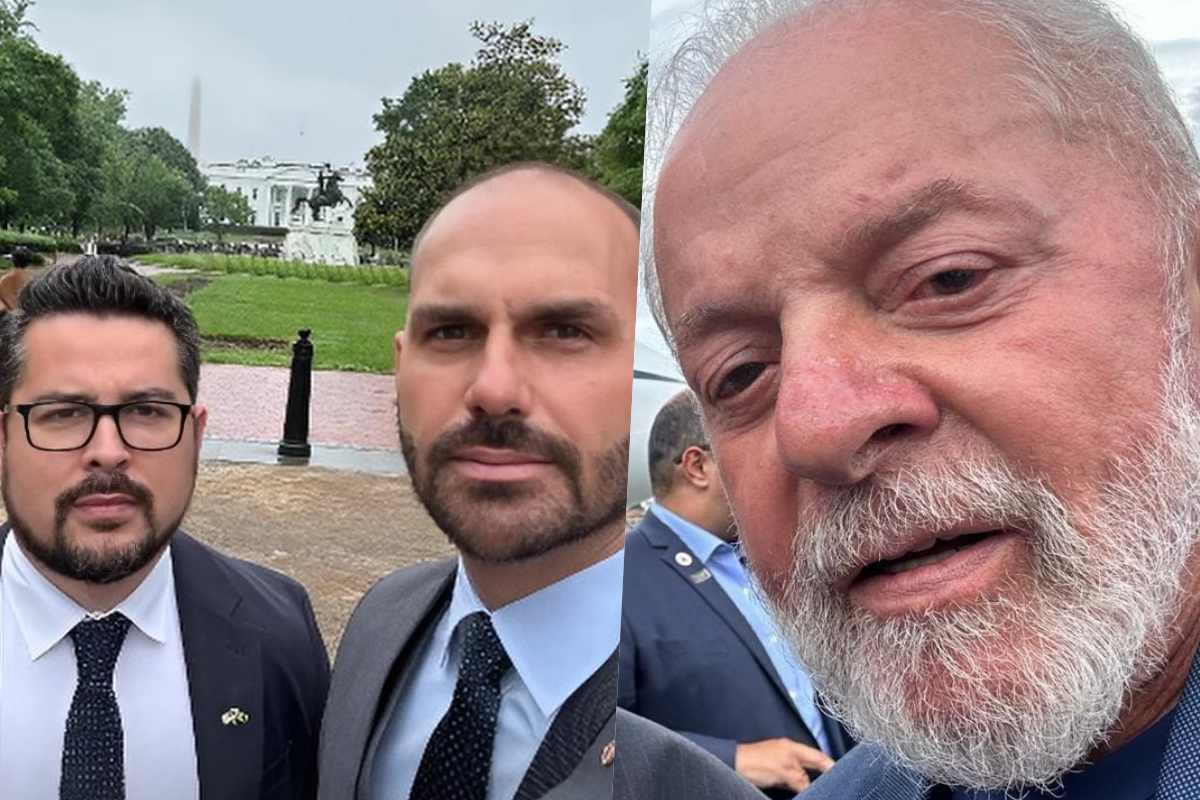 Paulo Figueiredo, Eduardo Bolsonaro e Lula Paulo Figueiredo, Eduardo Bolsonaro e Lula