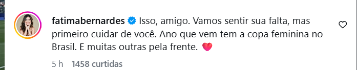 Post da Fátima Bernardes (Reprodução: Instagram)