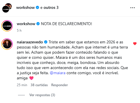 Post da Naiara Azevedo (Reprodução: Instagram)